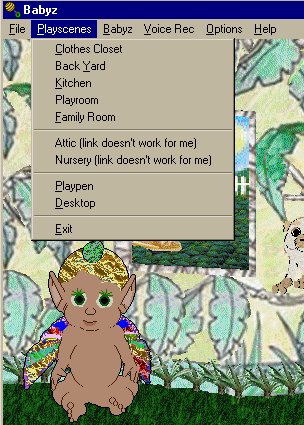Babyz playscene menu