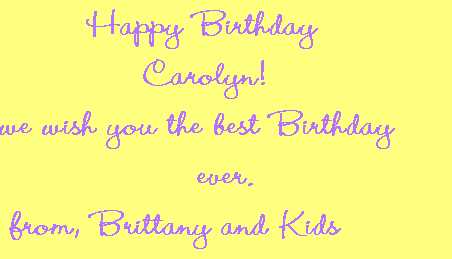 Happy birthday from Brittany