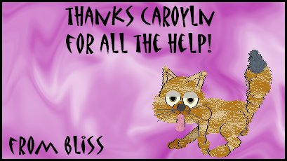 A lovely thankyou from Bliss