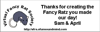 Thanks from the Virtual Fancy Rat Society